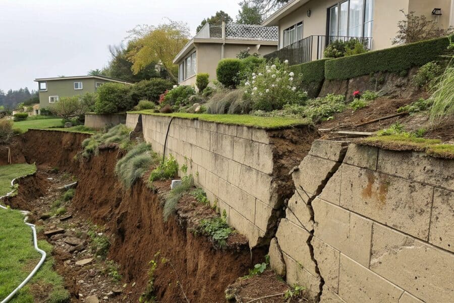 Leaning Retaining Walls Tilts — Avari Foundation Repair Services
