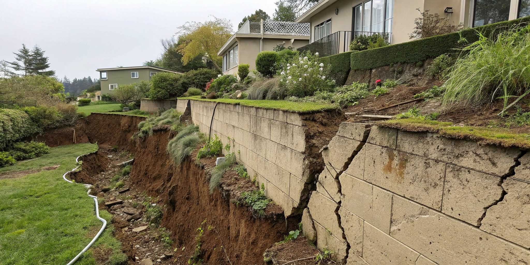 Leaning Retaining Walls Tilts — Avari Foundation Repair Services