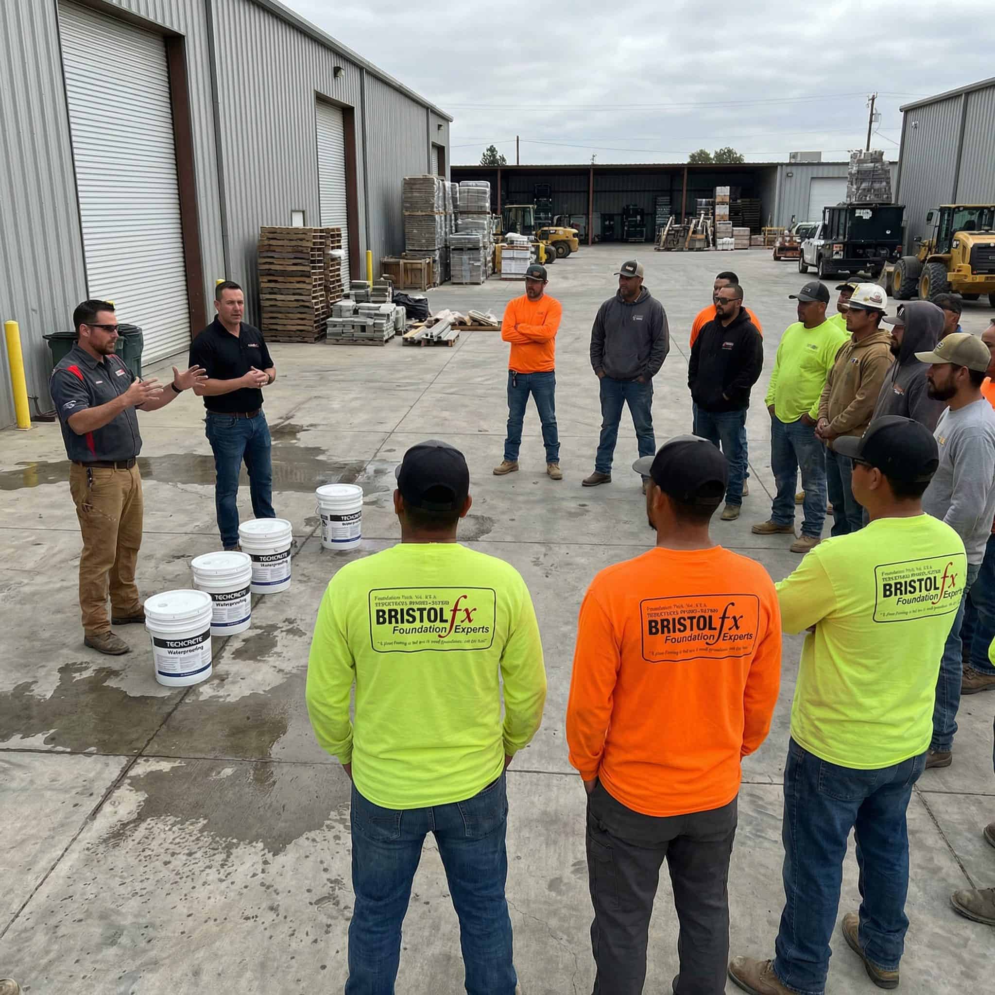Avari Foundation Repair Services crews attending product training.