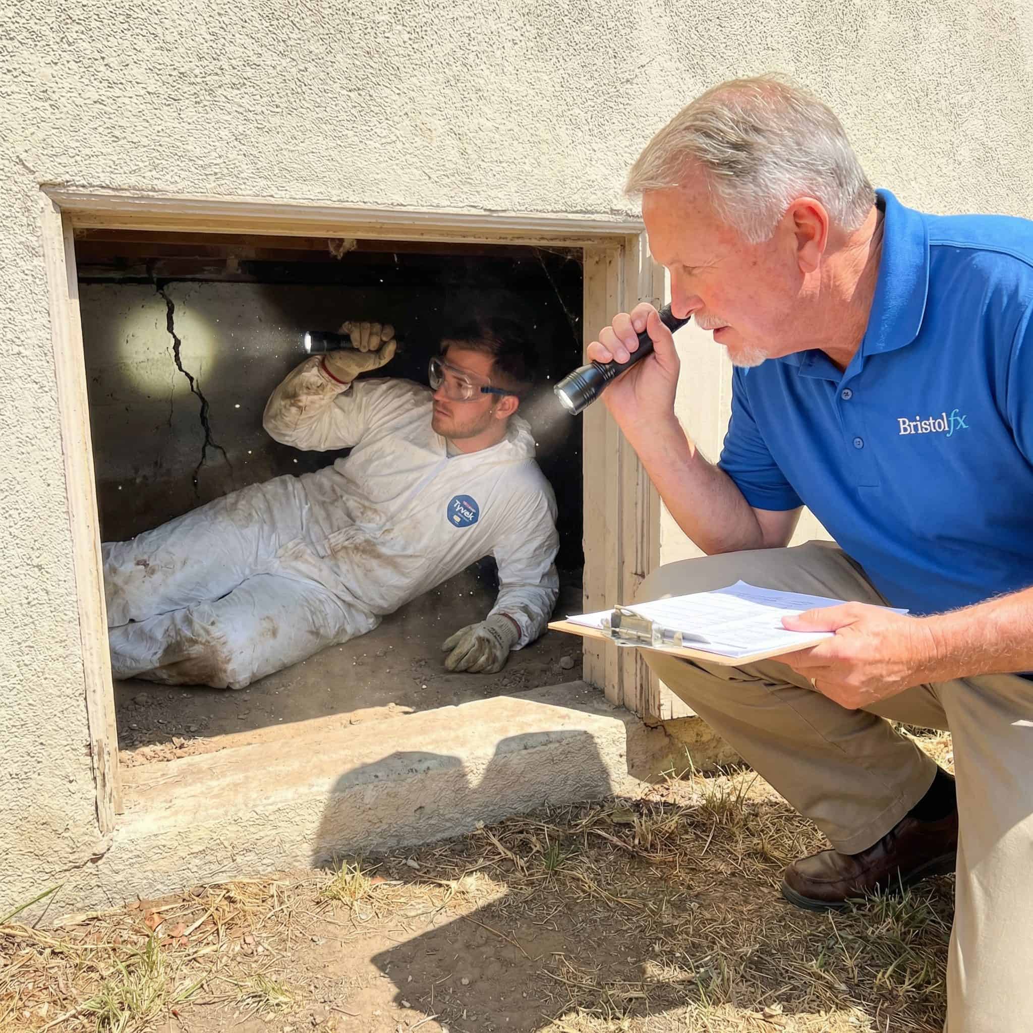 Avari Foundation Repair Services thorough crawl space foundation inspection.